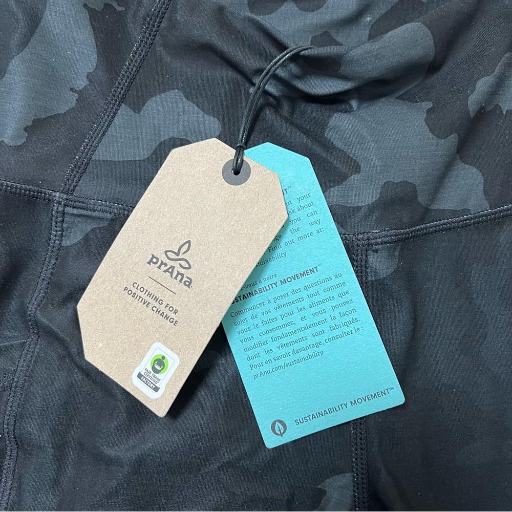 Prana Electa Shorts II Black Camo Size Small - Picture 12 of 14